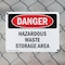 Signmission Hazardous Waste Storage Area Danger Sign, Plastic, 10in W x 7in L, 2PK OS-2PACK-DS-P-710-L-2406 - alternate 3